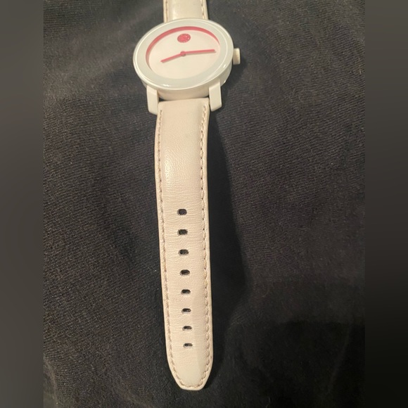 White Movado Bold Watch with Swarovski main image 5